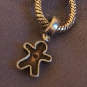 Retired pandora gingerbread man charm